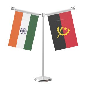 Y Shaped Angola Table Flag With Stainless Steel Base And Pole