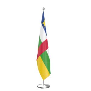 Central African Rep National Flag - Indoor Pole