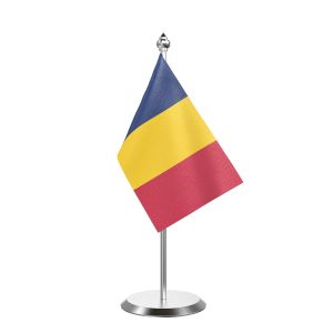 Chad  Table Flag With Stainless Steel Base And Pole