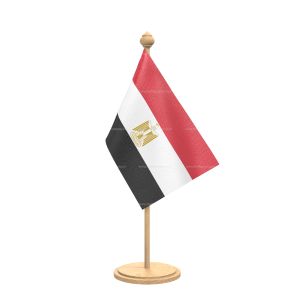 egypt Table Flag With wooden Base And wooden pole