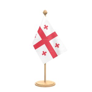 georgia Table Flag With wooden Base And wooden pole