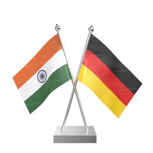 Germany Table Flag With Stainless Steel Square Base And Pole