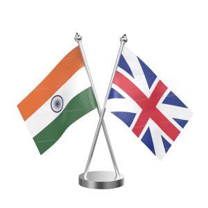Great britain Table Flag With Stainless Steel Base and Pole