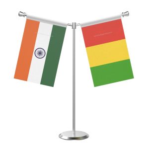 Y Shaped Guinea Table Flag with Stainless Steel Base and Pole