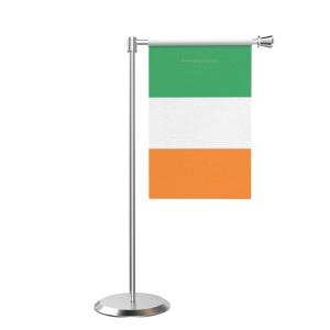 L Shape Table Ireland Table Flag With Stainless Steel Base And Pole