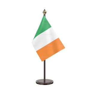 Ireland Table Flag With Black Acrylic Base And Gold Top
