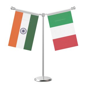 Y Shaped italy Table Flag with Stainless Steel Base and Pole
