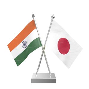 Japan Table Flag With Stainless Steel Square Base And Pole