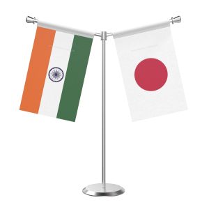 Y Shaped Japan Table Flag with Stainless Steel Base and Pole