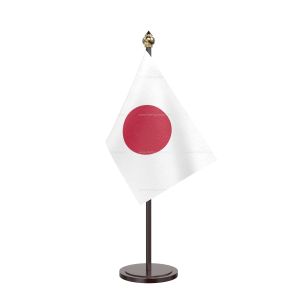 Japan Table Flag With Black Acrylic Base And Gold Top
