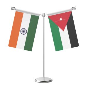 Y Shaped Jordan Table Flag with Stainless Steel Base and Pole
