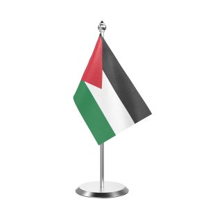 Single Jordan Table Flag with Stainless Steel Base and Pole with 15" pole