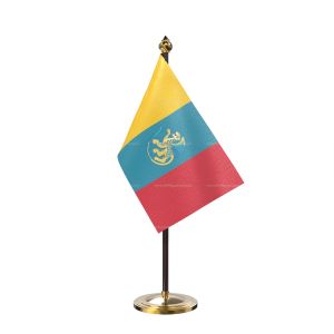 Latin Table Flag With Golden Base And Plastic pole
