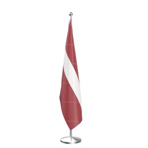 Lativa National Flag - Indoor Pole
