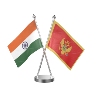 Montenegro Table Flag With Stainless Steel Base and Pole