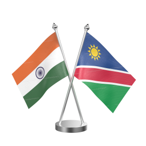 Nambia Table Flag With Stainless Steel Base and Pole