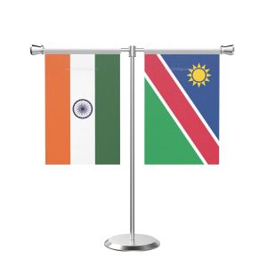 Nambia T Shaped Table Flag with Stainless Steel Base and Pole