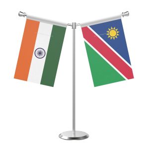 Y Shaped Nambia Table Flag With Stainless Steel Base And Pole