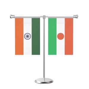 Niger T Shaped Table Flag with Stainless Steel Base and Pole