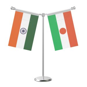 Y Shaped Niger Table Flag With Stainless Steel Base And Pole