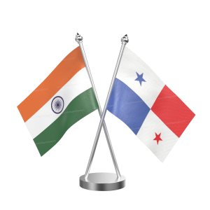 Panama Table Flag With Stainless Steel Base and Pole