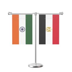 Egypt T Shaped Table Flag with Stainless Steel Base and Pole