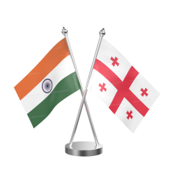 Georgia Table Flag With Stainless Steel Base And Pole