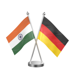 Germany Table Flag With Stainless Steel Base and Pole