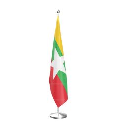 Myanmar, Burma National Flag - Indoor Pole